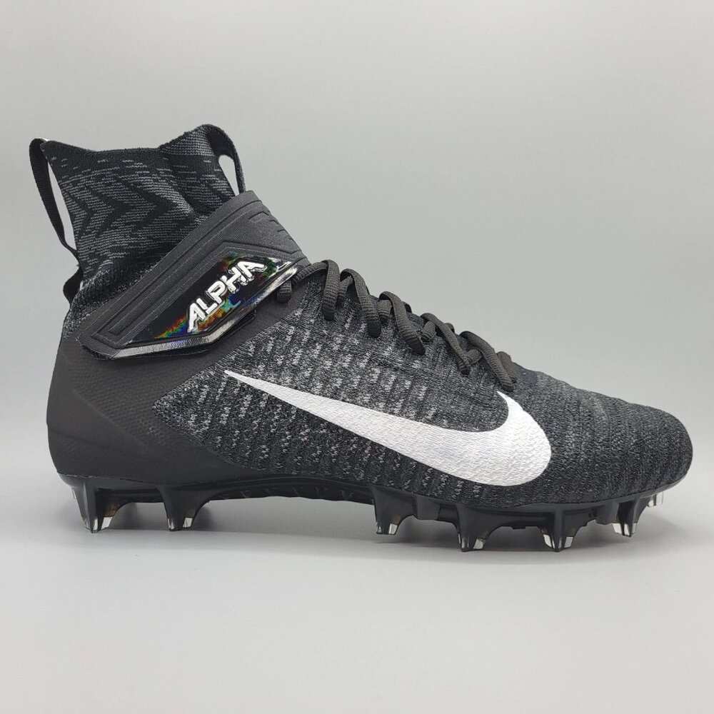 Nike Alpha Menace Elite 2 Flyknit Football Cleats Black AO3374-001 Size 13. Cond